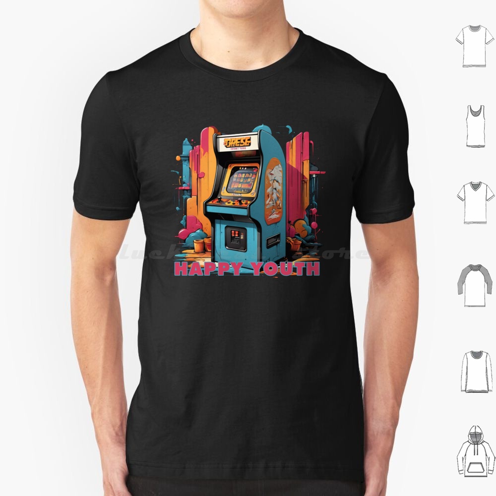 Retro Gaming Gamestop - Футболка Happy Youth-Arcade для мужчин, женщин