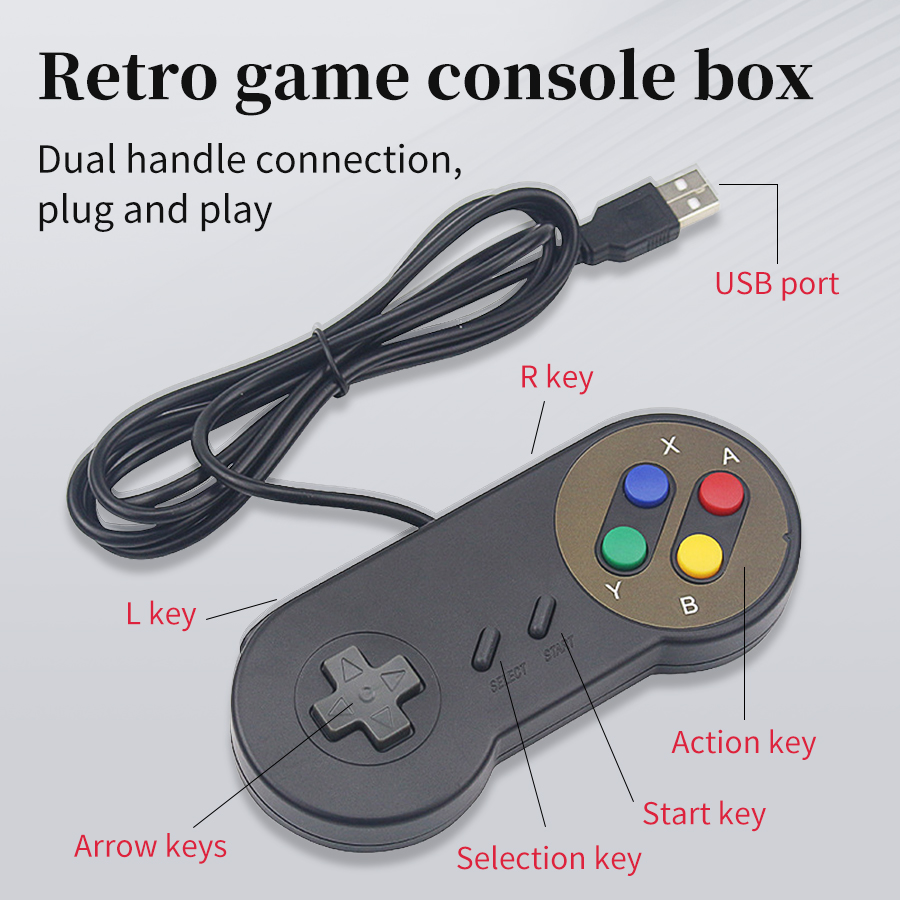 Retro Gaming Raspberry Pi 4 - Игровой USB-геймпад Plug and Play для